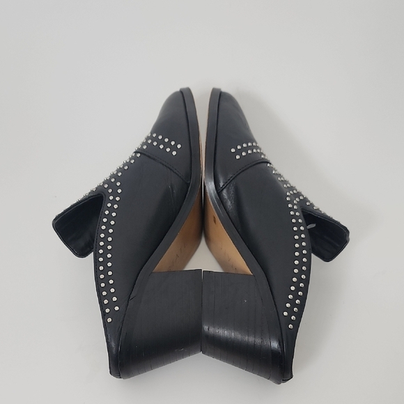1.State Lon Black Genuine Leather Studded Mules Size 6 - Picture 5 of 8